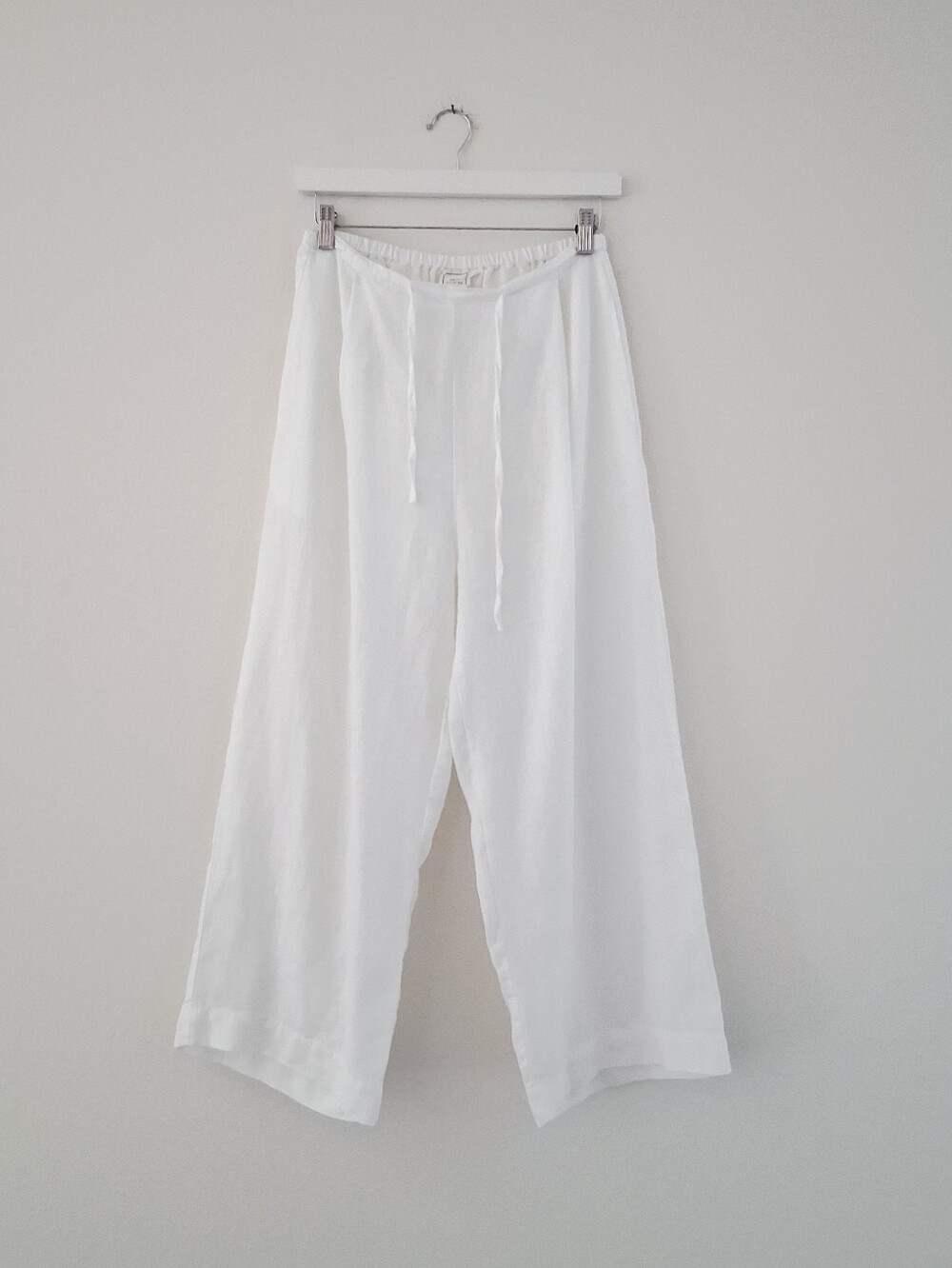 Deiji Studios The Drawcord Set Pants White Linen